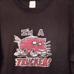 Vintage T-Shirt "I'm A Trucker" logo Size Large NWOT